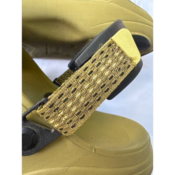 Iconic Crocs Comfort Olive Green Strap All Terrain Sandals With Back Strap Sz 15 - Picture 15 of 16